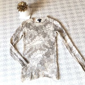 [Gap] taupe/cream sweater